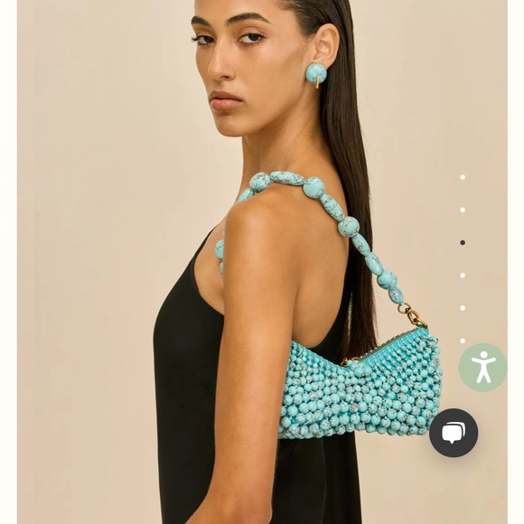Cult Gaia Turquoise Beaded Mercier Clutch - Picture 7 of 7
